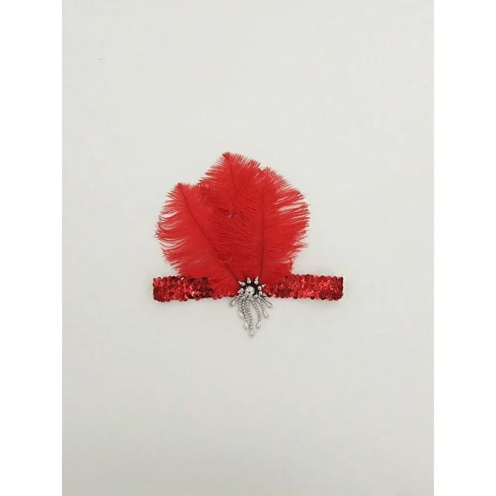 ❤️✨ 5PCS 1920s Red Accessories Flapper Great Gatsby Retro Costume Set NEW